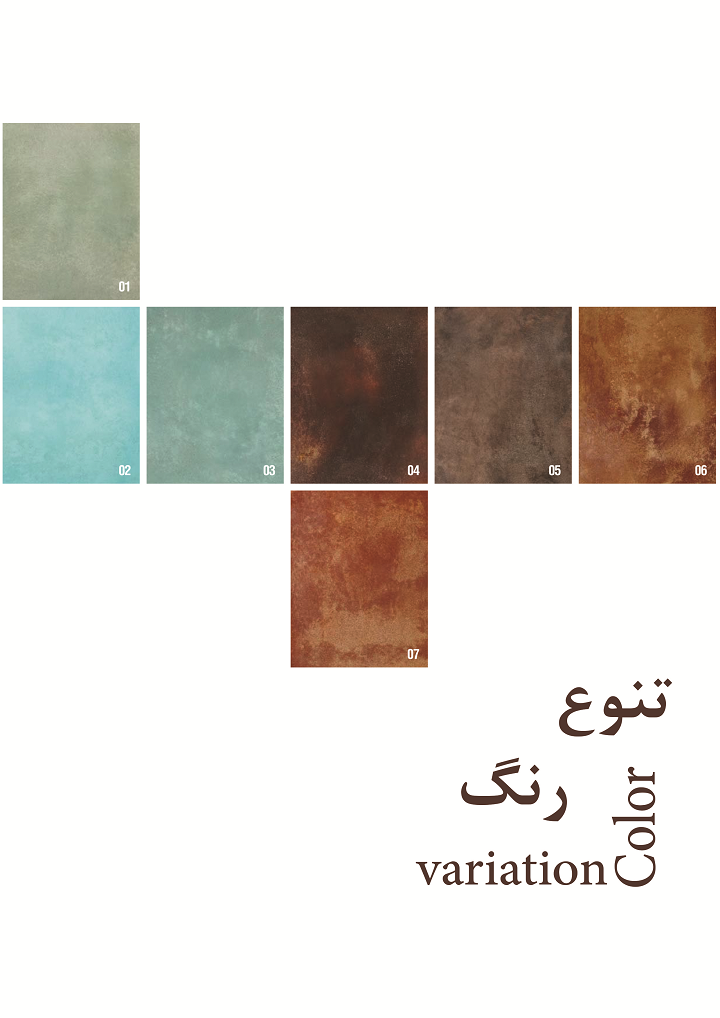 تنوع رنگ ها